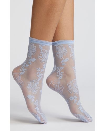 Oroblu Trim Lace Ankle Socks - White