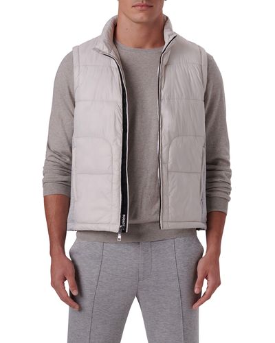 Bugatchi Quilted Vest - Gray