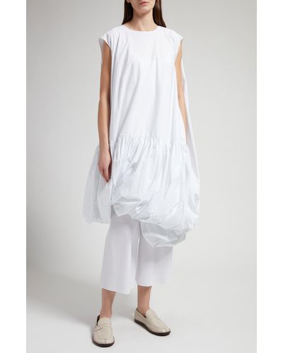 The Row Tadao Bubble Hem Cotton Dress - White