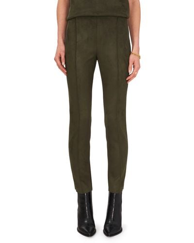 Vince Camuto Pintuck Faux Suede leggings - Green