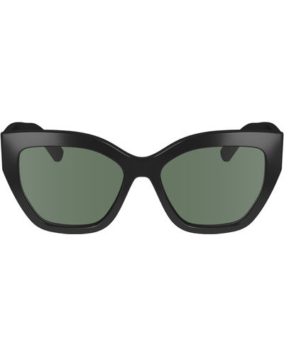 Longchamp 55mm Butterfly Sunglasses - Green