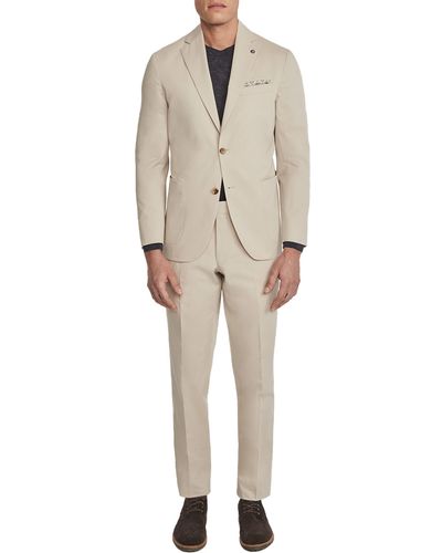 Jack Victor Irving Solid Cotton & Cashmere Suit At Nordstrom - Natural