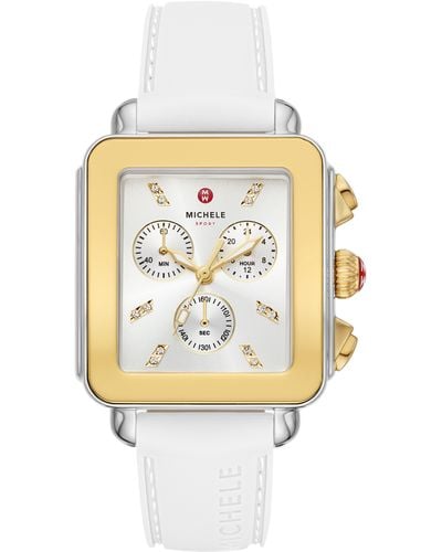 Michele Deco Madison Bracelet Watch - White