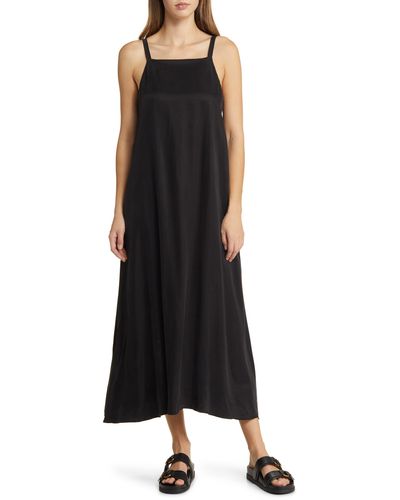 Nordstrom Pocket A-line Maxi Dress - Black