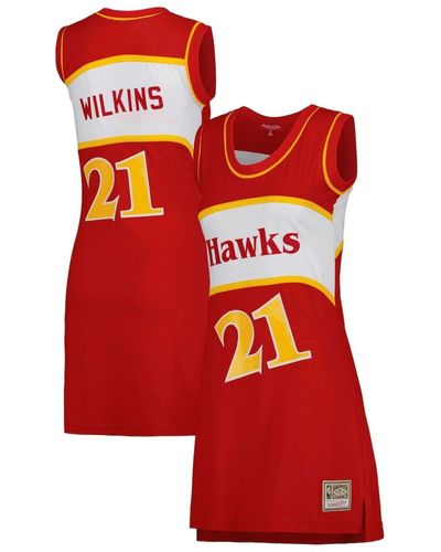 Mitchell & Ness Dominique Wilkins Atlanta Hawks 1986 Hardwood Classics Name & Number Player Jersey Dress At Nordstrom - Red