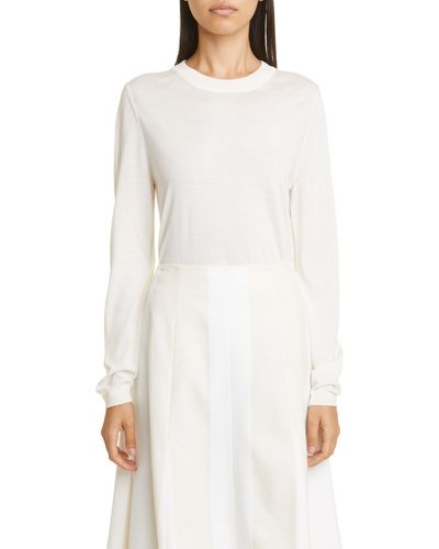 Partow Greta Wool & Silk Sweater - White