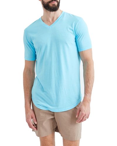 Goodlife Scallop V-neck T-shirt - Blue