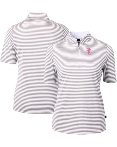 Cutter & Buck San Diego Padres City Connect Virtue Eco Pique Stripe Recycled Top At Nordstrom - Purple