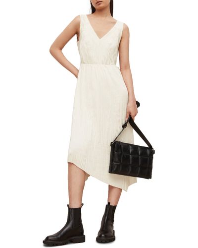 AllSaints Jennita Two-piece Asymmetric Dress - Natural