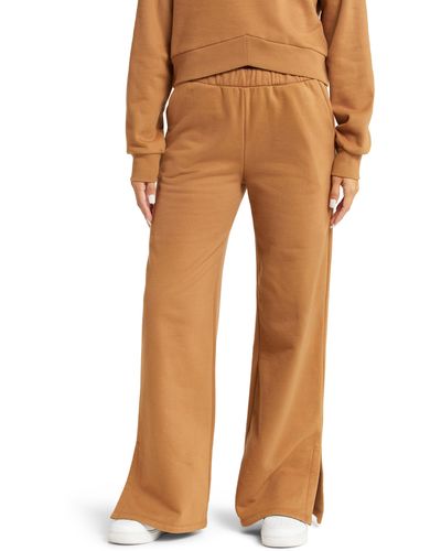 Beyond Yoga On The Go Wide Leg Flare Pants - Natural