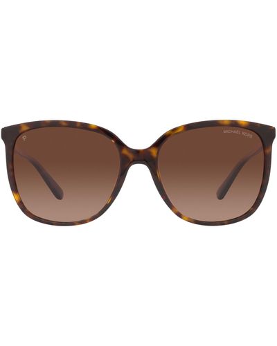 Michael Kors Anaheim 57mm Square Polarized Sunglasses - Brown