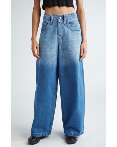 Dion Lee Faded baggy Jeans - Blue