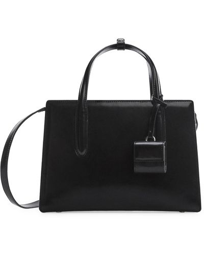Mango Faux Leather Shopper Bag - Black