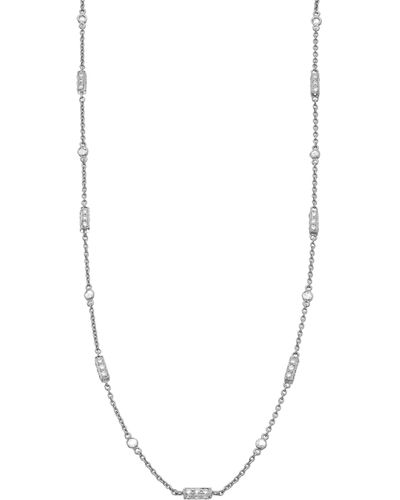 Sethi Couture Diamond Station Necklace - Metallic