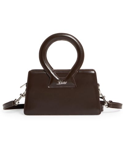 LUAR Mini Ana Leather Top Handle Bag - Brown