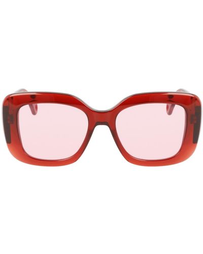 Lanvin Mother & Child 53mm Square Sunglasses - Red