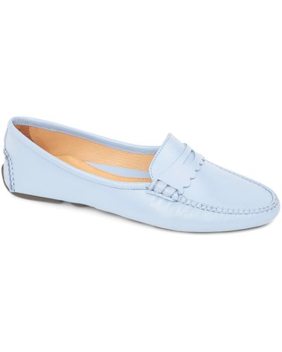 Patricia Green Janet Scalloped Driving Loafer - White