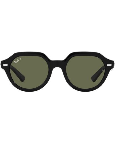 Ray-Ban Gina 53mm Polarized Square Sunglasses - Green