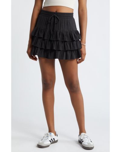 BP. Tiered Miniskirt - Black