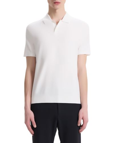 Theory Goris Lightweight Knit Polo Shirt - White