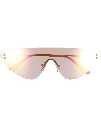 BP. 70mm Oversize Shield Sunglasses - Pink