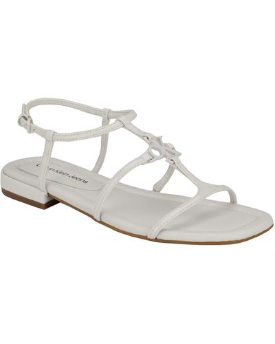 Calvin Klein Sindy Ankle Strap Sandal - White