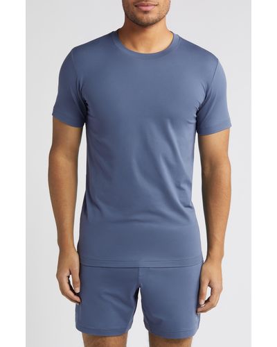 Alo Yoga Conquer Reform Performance Crewneck T-shirt - Blue