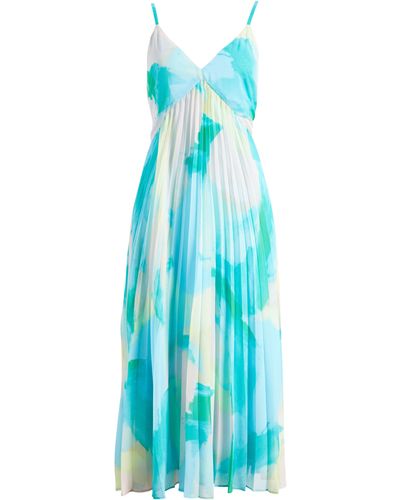 Chelsea28 Floral Pleated Sundress - Blue