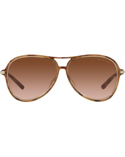 Michael Kors Breckenridge 58mm Gradient Aviator Sunglasses - Brown