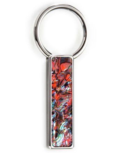 M-clip Cocoblo Abalone Key Chain - Red