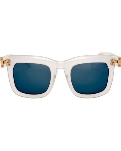 Grey Ant Blitz 49mm Round Sunglasses - Blue
