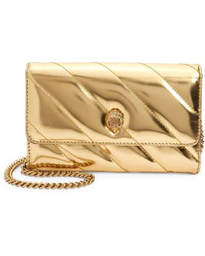 Kurt Geiger Soho Leather Wallet On A Chain - Natural