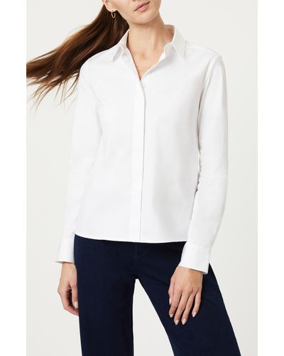 Mavi Hidden Placket Button-up Shirt - White