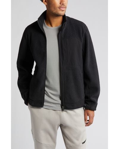 Zella High Pile Fleece Jacket - Black