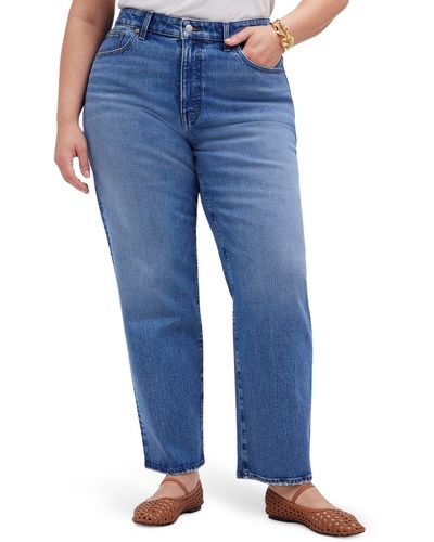 Madewell '90s Straight Leg Crop Jeans - Blue