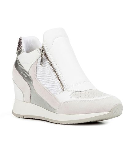 Geox Nydame Wedge Sneaker - White
