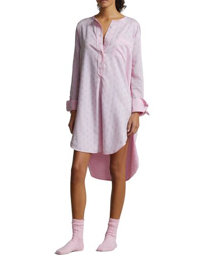 Polo Ralph Lauren Logo Long Nightshirt - Pink