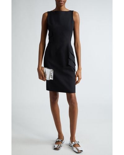 Versace Pocket Detail Sleeveless Sheath Dress - Black