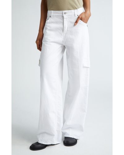 Haikure Bethany Cotton & Linen Twill Cargo Pants - White