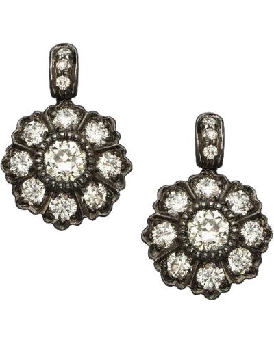 Sethi Couture Ivy Old Mine Diamond Drop Earrings - Black