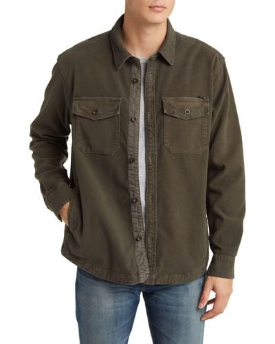 AG Jeans Elias Moleskin Utility Shirt Jacket - Green