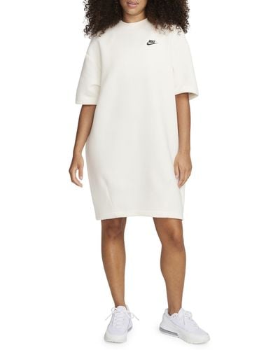 Nike Tech Fleece Oversize T-shirt Dress - White
