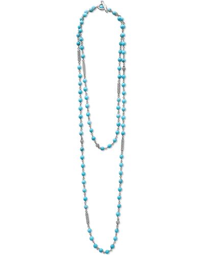 Lagos Caviar Icon Bead Dual Layer Necklace At Nordstrom - Blue