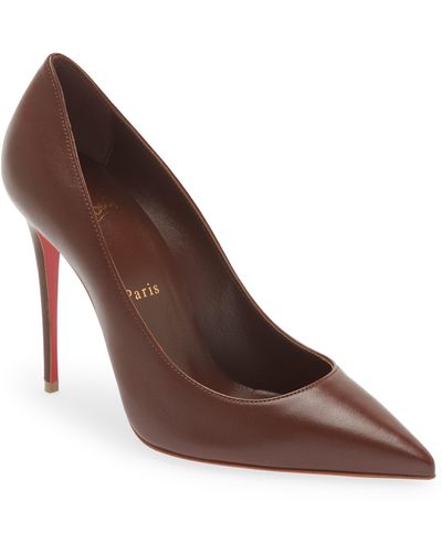 Christian Louboutin Kate Pointed Toe Pump - Brown