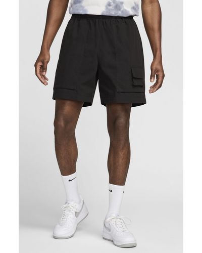 Nike Life Drawstring Cargo Camp Shorts - Black