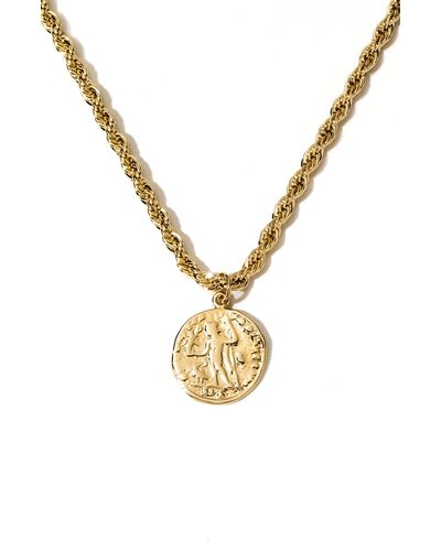 Child Of Wild The Corda Coin Pendant Necklace - Metallic