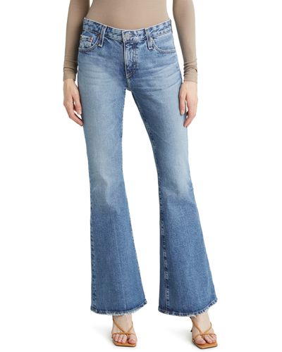 AG Jeans Angeline Mid Rise Flare Jeans - Blue