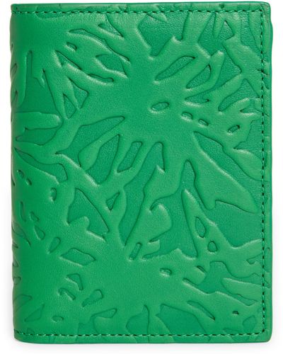 Comme des Garçons Forest Embossed Leather Bifold Wallet - Green