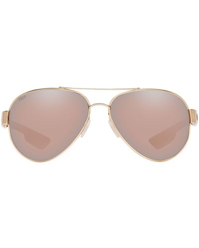 Costa Del Mar 59mm Polarized Pilot Sunglasses - Pink