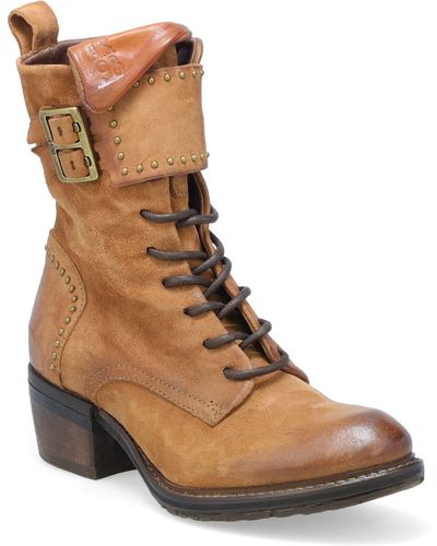 A.s.98 A. S.98 Studded Bootie - Brown